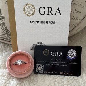 Silver Moissanite Ring